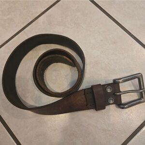 Brown Leather Men's Belt Size 32